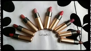 Kiko Velvet Passion Matte Lipstick  Lip Swatches 9 colours [upl. by Lleunamme]