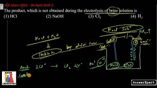 The product which is not obtained during the electrolysis of brine solution is [upl. by Neelhtak]