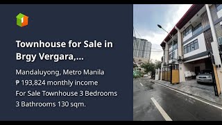 Townhouse for Sale in Brgy Vergara Mandaluyong City [upl. by Bowers]