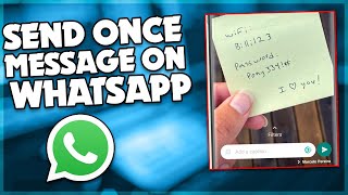 How to send once message on WhatsApp  F HOQUE [upl. by Einnhoj869]