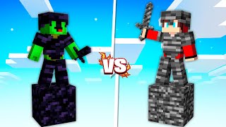 Mikey OBSIDIAN ONE BLOCK Vs JJ BEDROCK ONE BLOCK In Minecraft  Maizen [upl. by Adolfo]