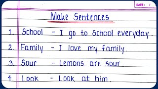 Make sentences for the given words  Make sentences in English  How to make sentences in English [upl. by Ihpen]