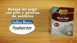 Receta Mousse de yogur con piña y gelatina de santolina [upl. by Kamaria]