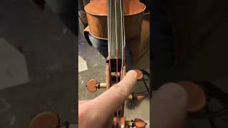 Stringing daspalla violinmaking woodworking cello [upl. by Cyrille]