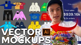 HOW TO DESIGN PERFECT MOCKUPS FOR YOUR CLOTHING BRAND IN 2024 BEGINNER TUTORIAL [upl. by Aamsa]