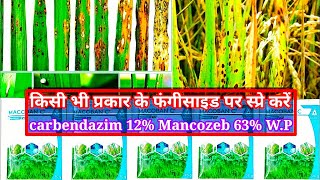 carbendazim 12 Mancozeb 63 WP धान की पत्तियों पर झुलसा रोग एवं खैर रोग को नियंत्रण कैसे करें [upl. by Rohpotsirhc537]