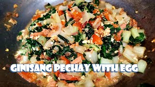 HOW TO COOK GINISANG PECHAY WITH EGGS  Pechay and Egg Recipe  Panlasang Pinoy  Lutong Pinoy [upl. by Yhtamit]