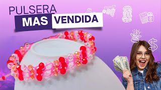 Cómo hacer una pulsera de muranos brillantes lineal tutorial completo gratis [upl. by Tjader]