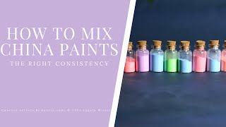 How to Use Mix China Paints Overglaze Porcelain Painting [upl. by Ainek]