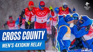 CrossCountry Skiing  Mens 4x10km Relay ClassicFree  Full Replay  Beijing2022 [upl. by Ahtoelc]