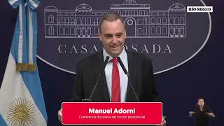 EN VIVO MANUEL ADORNI en conferencia de prensa hoy jueves 14 de noviembre [upl. by Leonelle965]