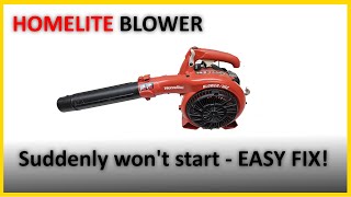 Homelite blower ONLY RUNS ON CHOKE  EASY DIY [upl. by Medina]