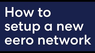 How to setup a new eero network [upl. by Hippel]