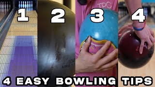 Four Easy Bowling Tips  Quick Hacks to Bowl Higher Scores [upl. by Sillyrama104]