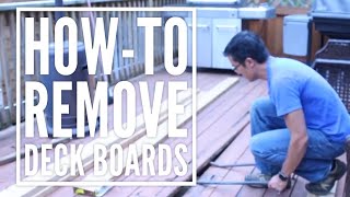 HowTo Easily Remove Rotting Deck Boards That are Nailed to your Deck [upl. by Berlauda]