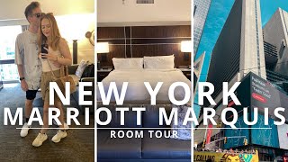 New York Marriott Marquis Room Tour  View of Times Square and Spacious [upl. by Oemor]