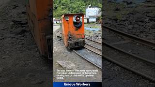 Coal mine lifting train  The workers do their job perfectly  machine shorts [upl. by Niltac]