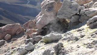 Teide vulcano fumarole August 2009 Tenerife canary islands [upl. by Wallack]