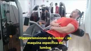 Hiperextensiones de lumbar en maquina especifica de lumbar ejercicios de lumbar [upl. by Constantine]