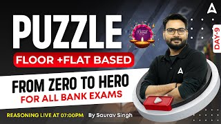 Puzzles Floor Flat Based Reasoning for all Bank Exams  Reasoning Tricks by Saurav Singh 7 [upl. by Noiro]