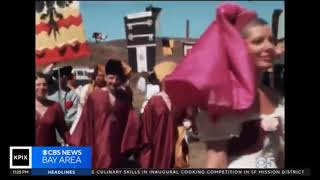 KPIX Channel 5 Eyewitness News  Church of Synanon cult mass wedding  August 24 1975 [upl. by Beora]