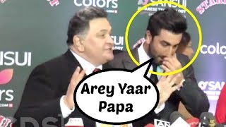 Ranbir Kapoor Gets EMBARASSED Of Rishi Kapoor [upl. by Sachsse]