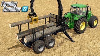 Pierwsza wycinka drzew  Farming Simulator 22  21 [upl. by Sadirah806]