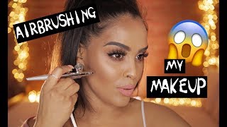 AIRBRUSH MAKEUP HOW TO FOR FLAWLESS SKIN NikkisSecretx [upl. by Enohpesrep]