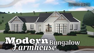 RobloxBloxburg  Modern Farmhouse Bungalow 177k tour  speedbuild [upl. by Jorge]