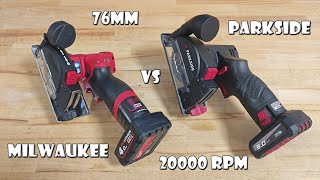 Parkside Performance 12V Angle Grinder vs Milwaukee M12 CutOff Tool [upl. by Aierbma]