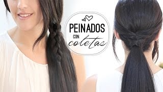 Peinados con coletas fáciles y rápidas quot Easy hairstylesquot [upl. by Brag]