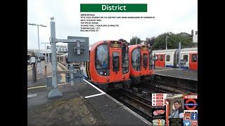 FULL JOURNEY ON THE DISTRICT LINE FROM WIMBLEDON TO UPMINSTER 882023 mp4 [upl. by Eirollam]