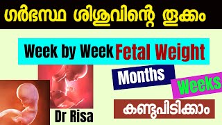 Baby Weight During Pregnancy Malayalam  Fetal Weight chart [upl. by Acsehcnarf]