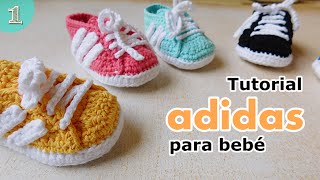 Como tejer zapatillas para bebes  parte 12 [upl. by Maxia638]