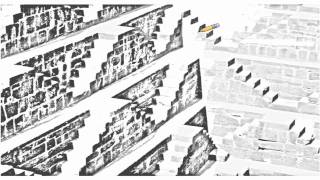 Auto Draw 2 Detail Of Chand Baori Abhaneri Rajasthan India [upl. by Beckman]