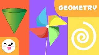 Geometric lines geometric shapes and plane shapes  Geometry for kids [upl. by Ahsiekit]