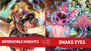 YuGiOh Locals Live Duel Snake Eyes VS Infernoble Knights [upl. by Swetlana978]