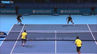 Ivan Dodig amp Marcelo Melo hot shot  2015 Barclays ATP World Tour Finals [upl. by Pace323]