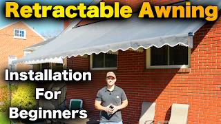 How To Install A Retractable Awning On A House Assembly Installation And HONEST ALEKO Review [upl. by Yenots]