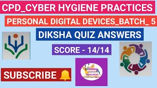 Cyber Hygiene Practices Quiz Answers Diksha cyberhygienepracticesquiz aashakiran cpdcyberhygien [upl. by Mulligan]