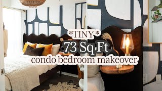 RENTERFRIENDLY Tiny Condo Bedroom Makeover [upl. by Darraj]