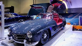 Kindig’s 1955 MercedesBenz 300SL Gullwing LSX 454 powered Fiberglass Restomod at SEMA [upl. by Havelock]