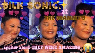 REACTING TO SILK SONIC LIVE AT THE GRAMMY 63RD GRAMMYS 🤩 [upl. by Nissa]