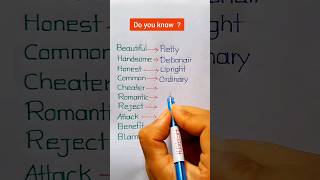 Synonyms words  Same Meaning Words shortvideo [upl. by Selyn]