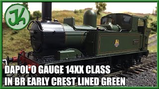 Dapol O Gauge 14XX Class in BR Early Crest Lined Green  Unboxing and Review [upl. by Ronda]