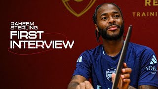 RAHEEM STERLING  First interview at The Arsenal [upl. by Iveksarap]