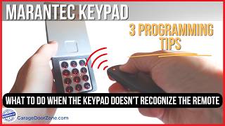 Marantec Garage Door Opener Keypad  3 Program Tips When Keypad Doesnt Recognize The Remote [upl. by Richmond]