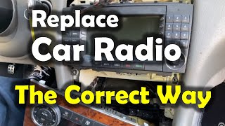 Mercedes Radio Removal and Replacement for CLK 550CLK 500W209C230W203 [upl. by Maxy]