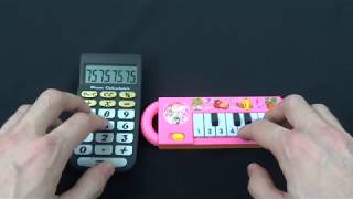 TETRIS THEME Cat Piano VS 1 Dollar Piano VS Calculators [upl. by Nodab771]