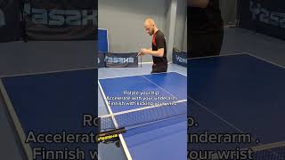 Tutorial Fast backspin pendulum serve tabletennis pingpong [upl. by Zeni361]